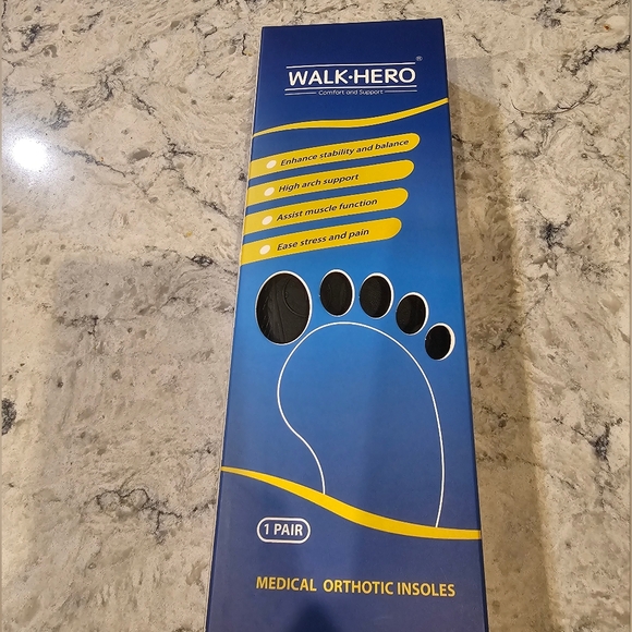 Walk-Hero Medical Orthotic Insoles Mens sz  12 - 12.5 Brand new - Picture 3 of 6